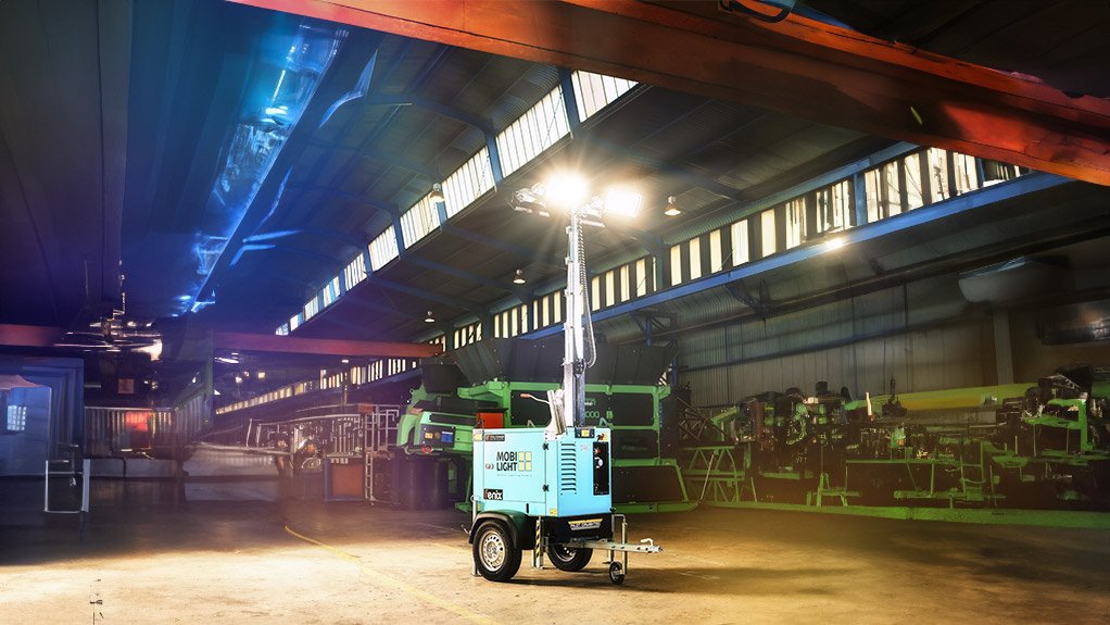 The Mobi Light lighting towers are tow-behind, easy to transport and diesel-driven

