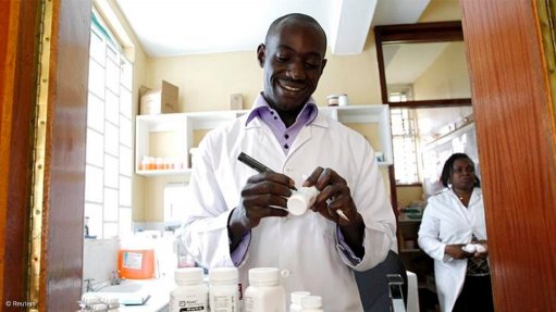 A pharmacist dispensing HIV/Aids medication