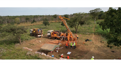 Image of a drill rig at the Krône project