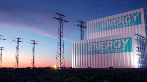 Image of electricity pylons and battery energy storage system