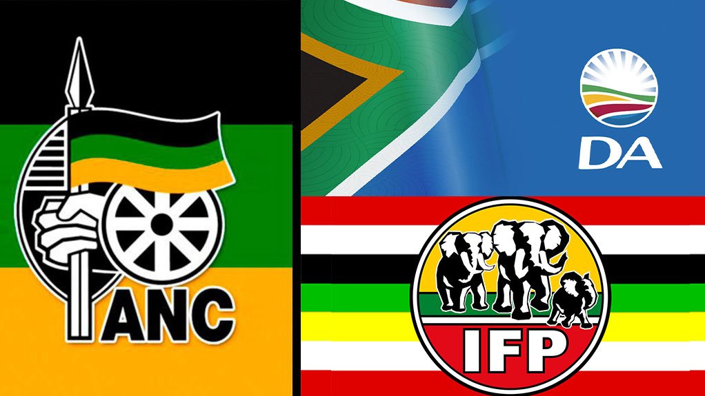 ANC, DA, IFP flags 