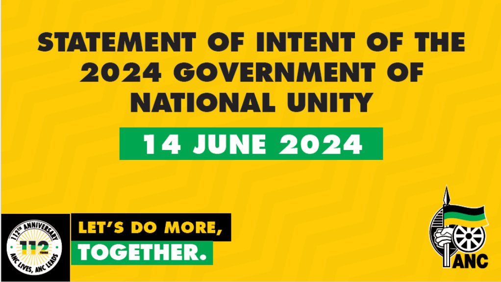 Statement of Intent of the 2024 Government of National Unity 