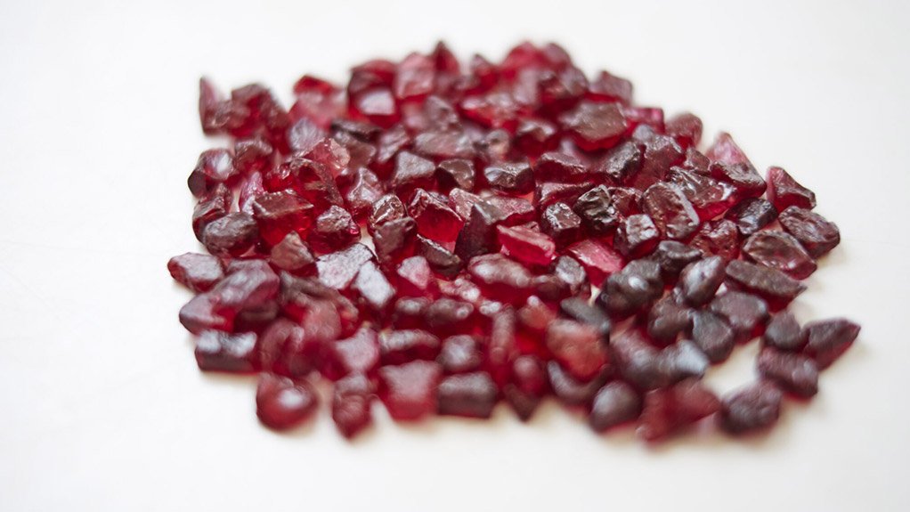 Rubies produced at the Montepuez mine