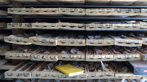 Drill samples from the CK gold project, in the US