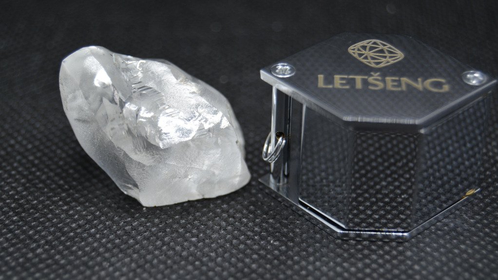 123 ct Type II white diamond recovered from Letšeng mine