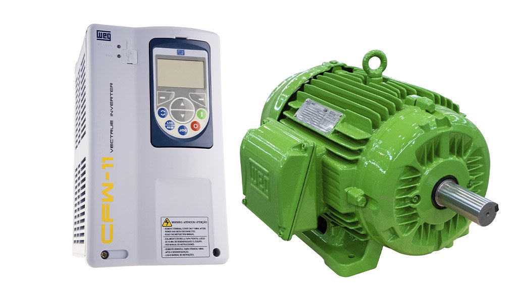 A WEG motor and variable speed drive combination