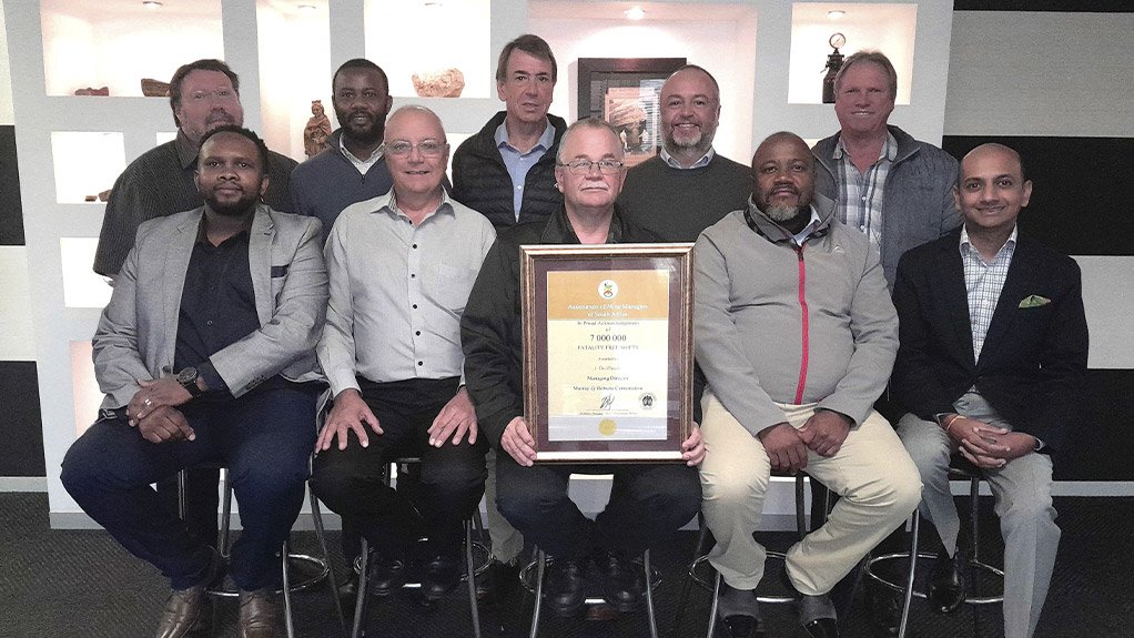 A hard-won culture of safety has earned Murray & Roberts Cementation the accolade of seven million fatality free shifts from the Association of Mine Managers of South Africa (AMMSA)