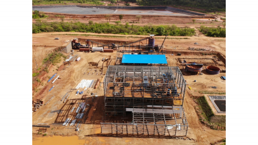 An image of the Lindi Jumbo plant during one of its construction phases