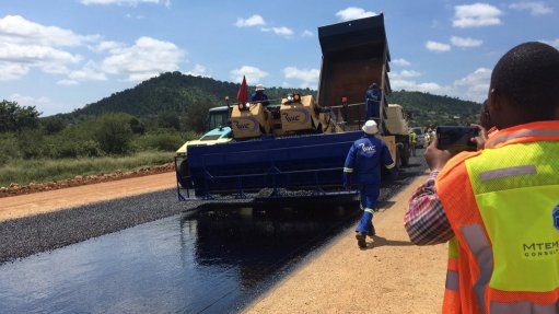  The above image depicts road maintenance in the Limpopo Province 
