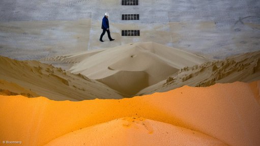 Image of phosphate stockpile