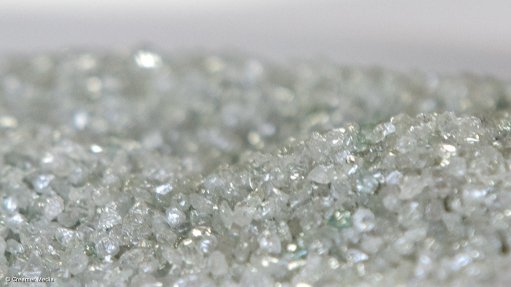 Rough diamonds produced in Botswana