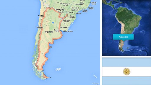 Image of Argentina map/flag