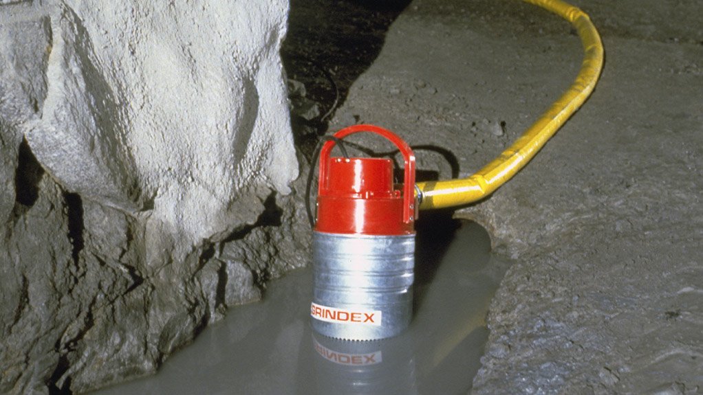 Image of a Grindex pump in a mine