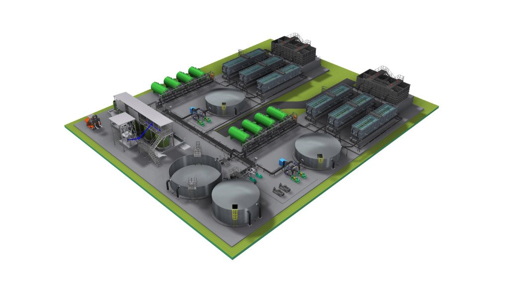 The above image depicts a diagram of the packaged wastewater filtration plant by WEC