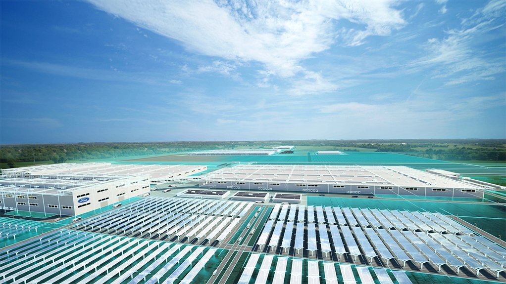 Artist's impression of the Blue Oval City