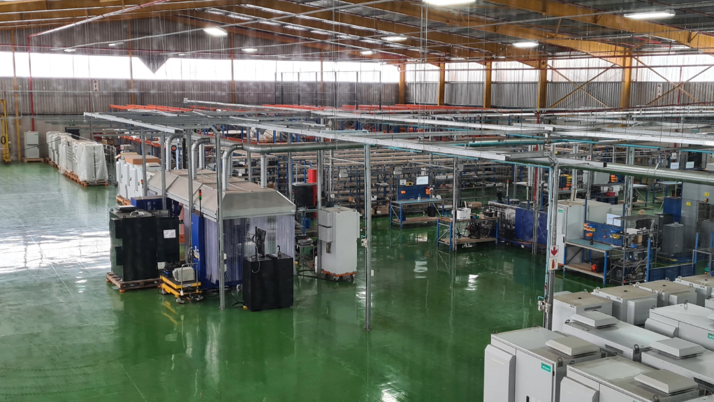 An office view of the inside of the hydrogen fuel cell manufacturing facility