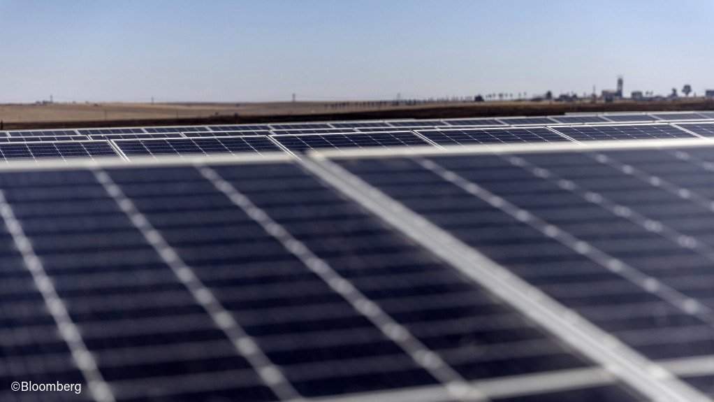 Solar PV panels installed at a mining operation in South Africa