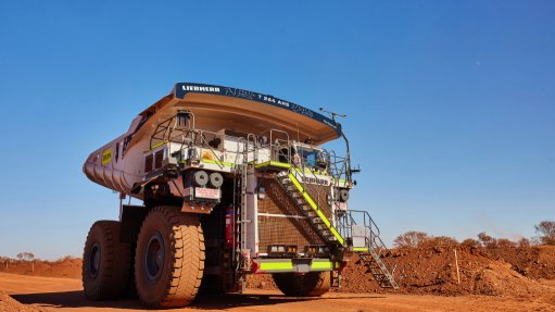 An image of an electric mine truck