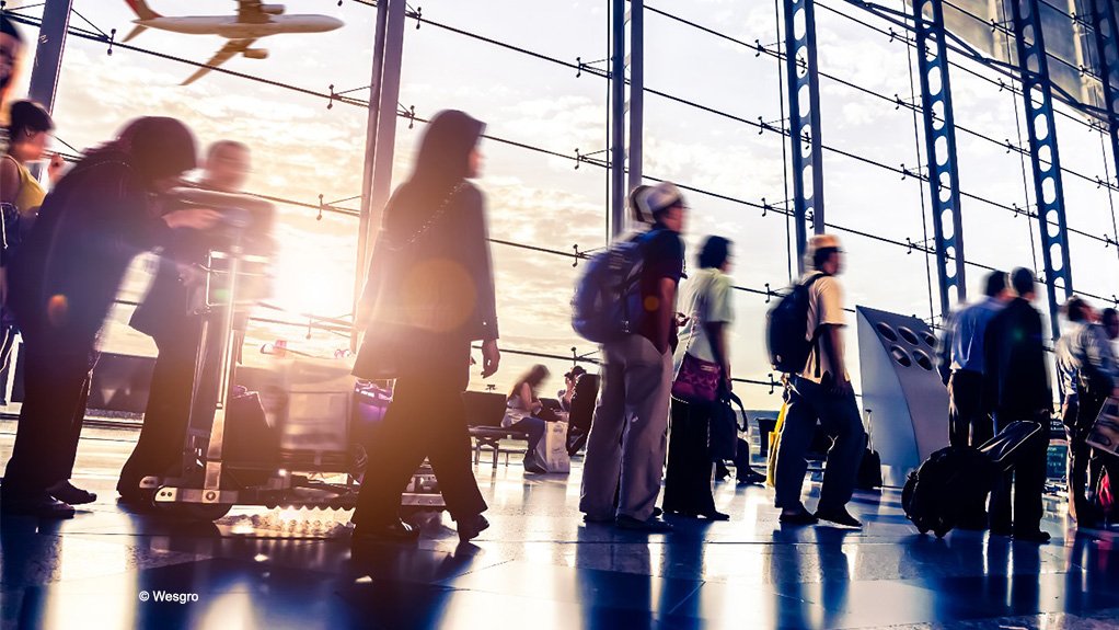 Passengers waiting to board at an airport