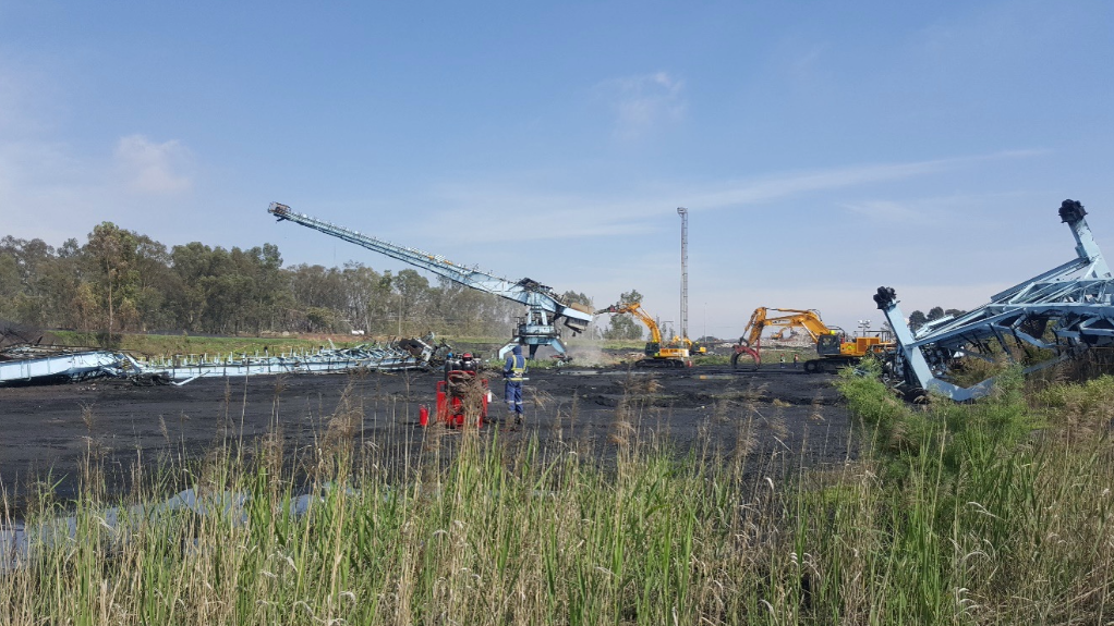 An image of a mining operation undergoing servicing from Jet Demolition