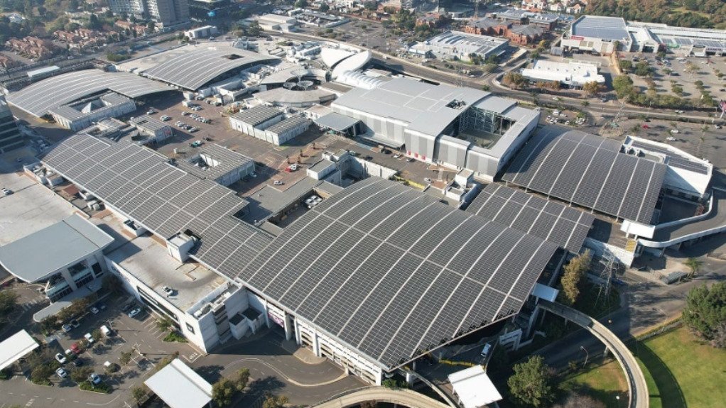 An image depicting the Eastgate rooftop solar installation