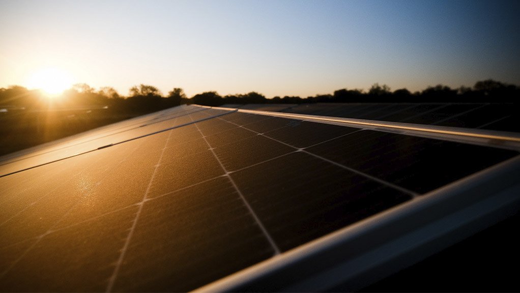 Rows of solar panels