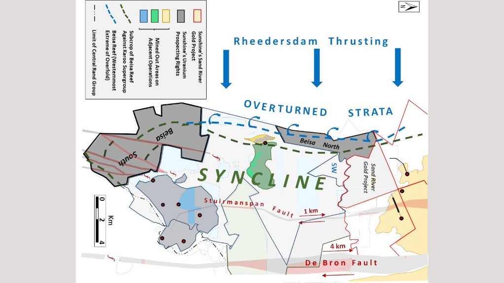 A map indicating the location of the Beisa North and South projects