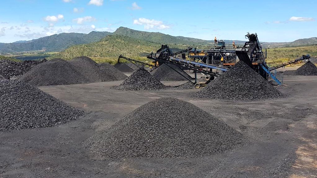 Coal stockpiles at Rukwa project