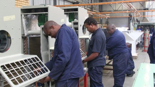 SYSTEM ASSEMBLY Construction of Booyco HVAC systems under way