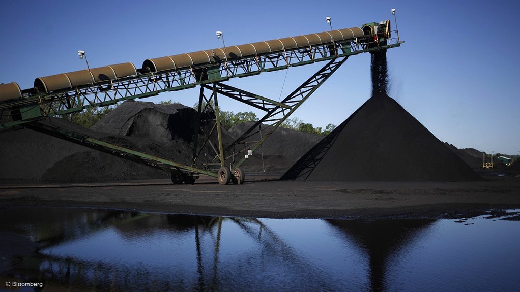 Coal stockpiles at a mine in Virginia in the US