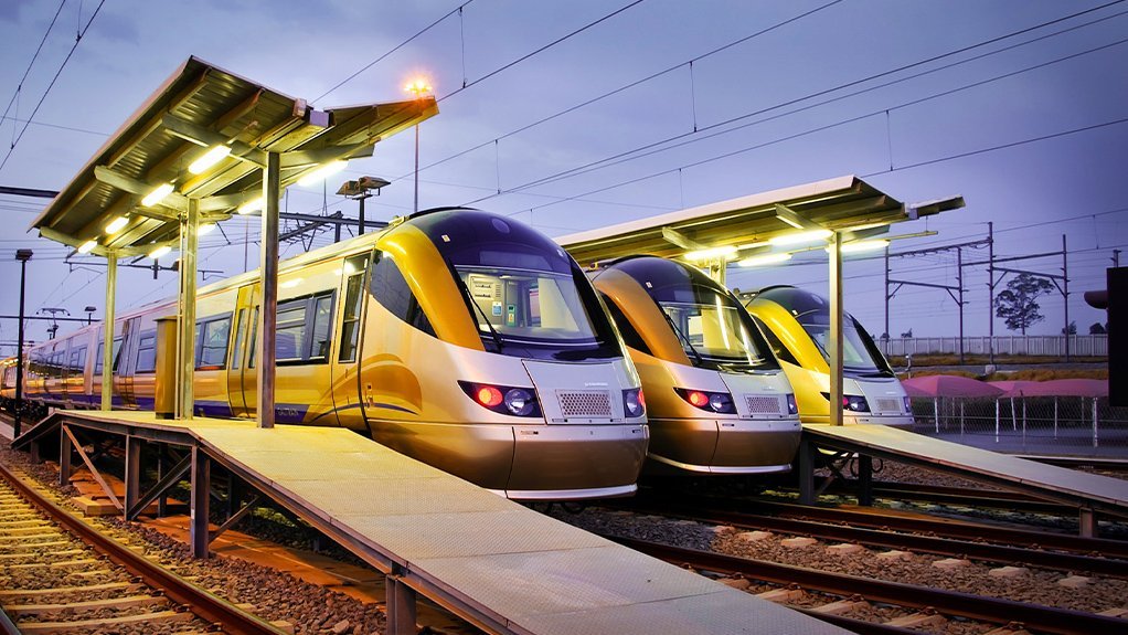 Image of Gautrain commuter fleet