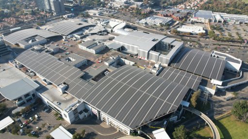 An image of solar panels at the Eastgate Shopping Centre