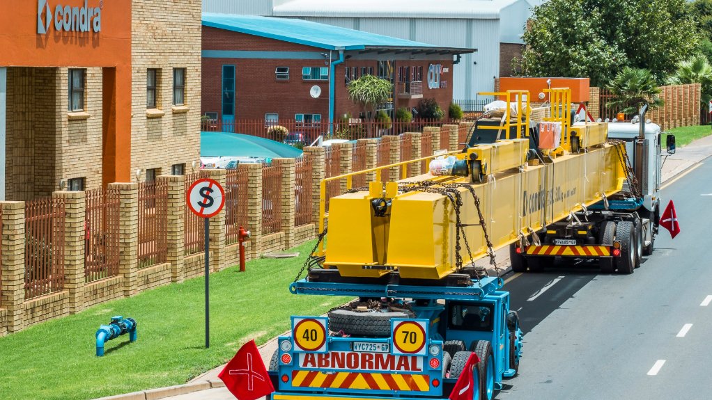 Road delivery of typical overhead crane (NB :This photo does not depict the cranes mentioned in this story)