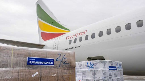 A Boeing 737 Max painted in Ethiopian Airlines' livery