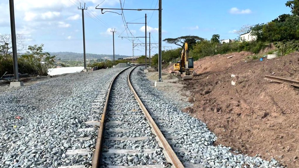 A railway line in KwaZulu-Natal that had to be repaired following a 2021 flood