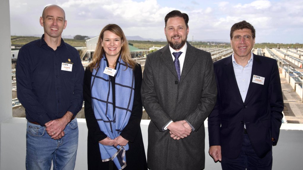 Image of Rowan Yearsley, SPS project development head Anja Visagie, Johan Wolmarans and SPS CEO Paul Mansour