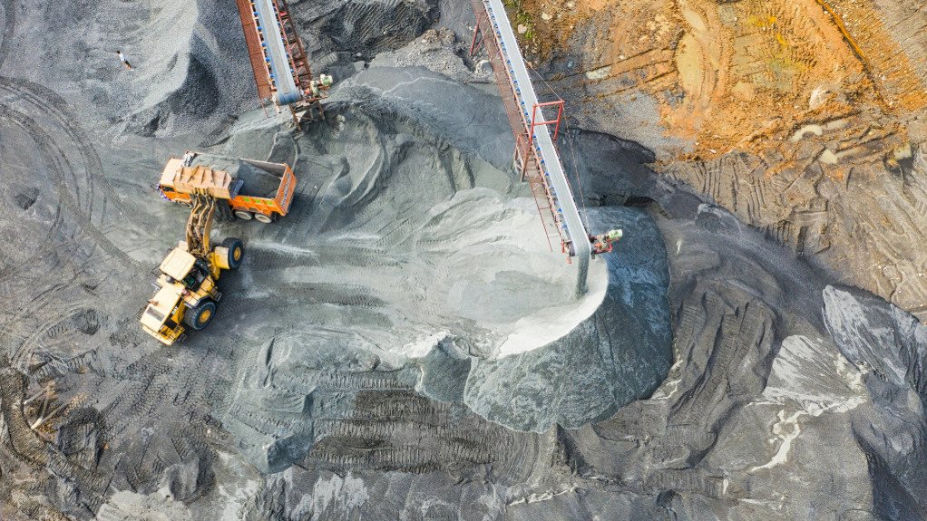 An overhead view of a critical mineral miner in Africa