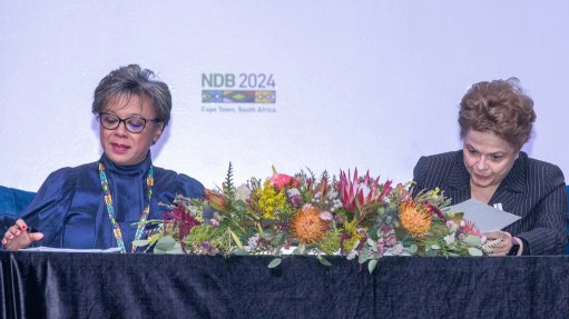 Transnet CEO Michelle Phillips (left) and NDB president Dilma Rousseff