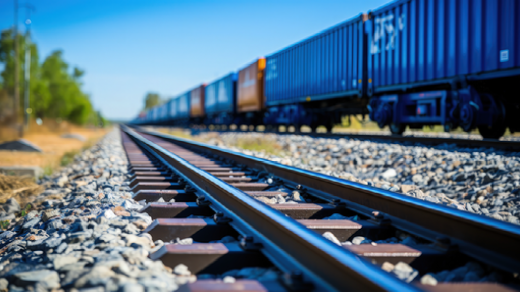 Image of train on railway tracks