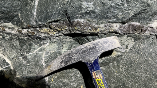 Image of gold mineralisation at the Premier gold project