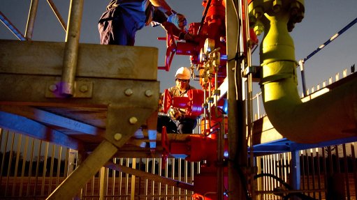 An image of a wellhead at Sasol's Temane operations in Mozambique