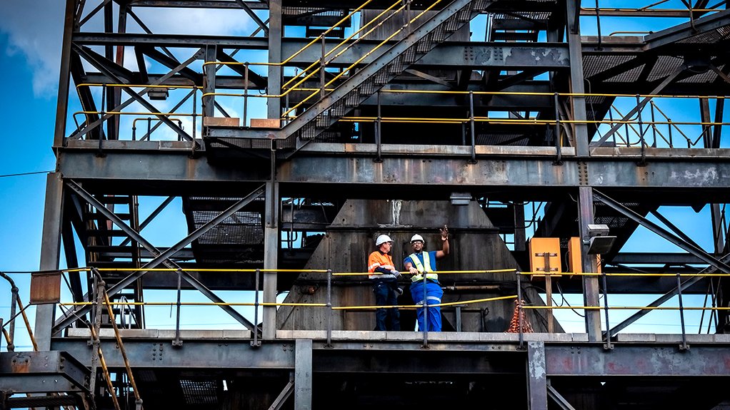 Image of a large coal handling transfer chute designed by Weba Chute Systems