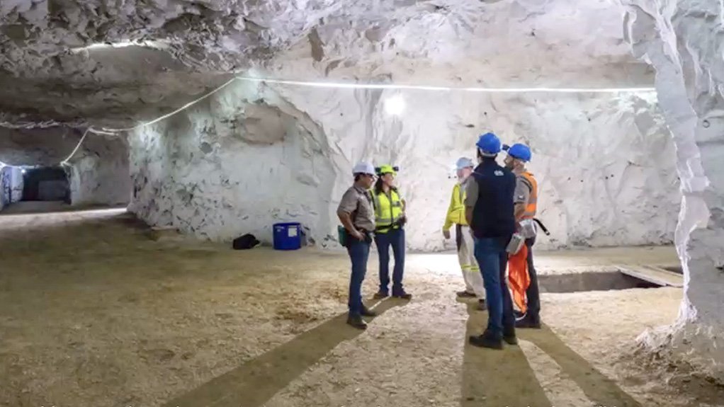 This Prieska mine chamber was blasted in the 1970s.