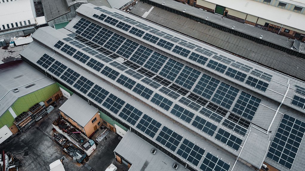 Drone image of complete installation for Chantex, in Cape Town, South Africa