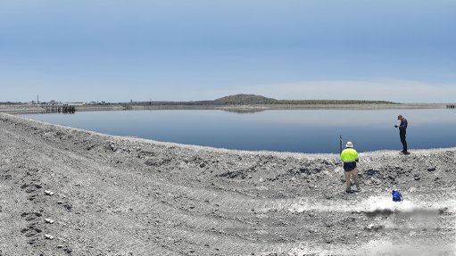 An image showing mine gypsum stacks at Rainbow Rare Earth's Phalaborwa project 