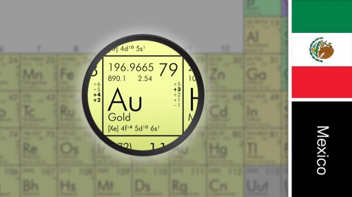 Image of Mexico flag and periodic table symbol for gold