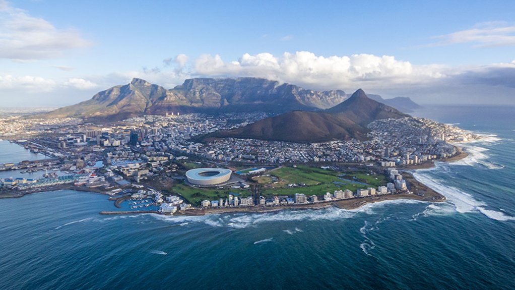 An aerial image of Cape Town 