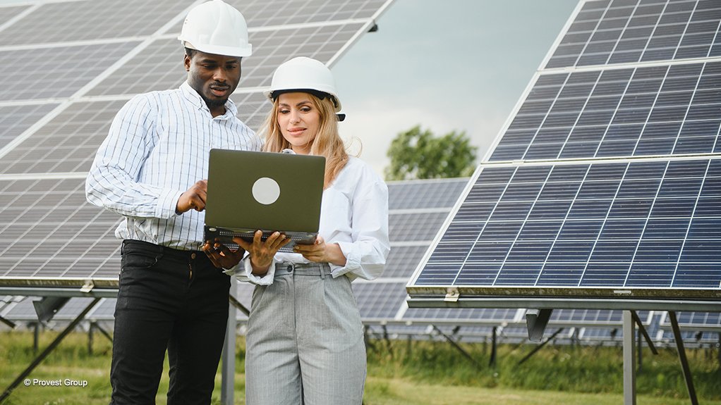 Unidentified solar engineers at the Steelpoort array