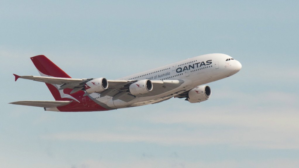 An A380 operated by Qantas