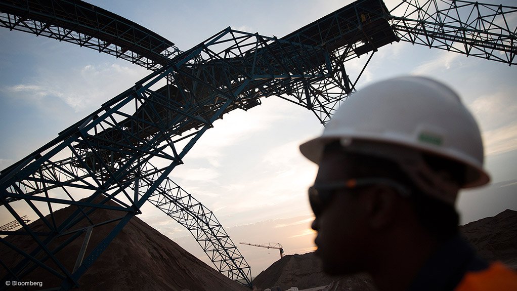 Ore stockpiles at Loulo-Gounkoto in Mali